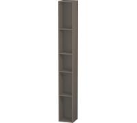 Duravit L-Cube Élément d'étagère vertical, 5 compartiments, 180x180x1400mm, LC120609090, Couleur: Flanelle Vernis gris satiné mat soyeux