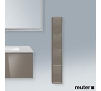 Duravit Étagère L-Cube LC120508989 verticale, 4 compartiments, Laque haute brillance Gris Flanelle