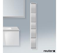 Duravit Étagère verticale L-Cube LC120602222 - 5 compartiments, décor blanc brillant