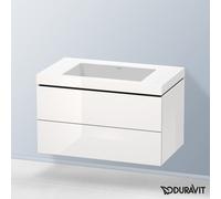 L-Cube Duravit vasque LC6927N2222 80 x 48 cm, sans trou pour robinetterie, blanc brillant, 2 tiroirs