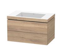 Duravit L-Cube Meuble avec vasque Vero Air, 2 tiroirs, LC6927N5555,