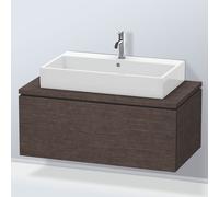 L-Cube Duravit vasque LC581407272 102 x 54,7 cm, chêne foncé brossé, pour console, 1 coulissant