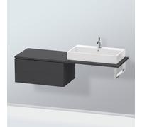 Duravit Meuble bas pour console L-Cube LC583908080 - 820×400×547 mm, 2 tiroirs, graphite super mat