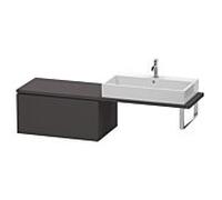 Duravit L-Cube meuble bas LC583408080 82 x 54,7 cm, graphite super mat, pour console, 2000 coulissant