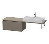 Duravit L-Cube meuble bas LC583409090 82 x 54,7 cm, flanelle gris soie mat, pour console, coulissant 2000