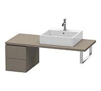 Duravit L-Cube meuble bas LC583509090 32 x 54,7 cm, flanelle gris soie mat, pour console, 2 tiroirs