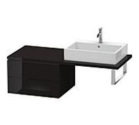 Duravit Meuble bas pour console L‑Cube LC583804040 2 tiroirs 620x400x547mm laque noire brillante