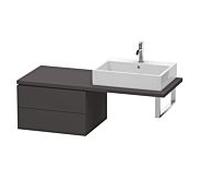 Duravit L-Cube meuble bas LC583808080 62 x 54,7 cm, graphite super mat, pour console, 2 tiroirs