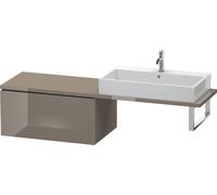 Duravit L-Cube Meuble bas pour console, 1 tiroir, 820x400x547mm, LC583408989, Couleur: Laque haute brillance Gris Flanelle