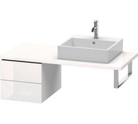 Duravit L-Cube Meuble bas pour console, 2 tiroirs, 420x400x547mm, LC583602222, Couleur: Décor blanc brillant