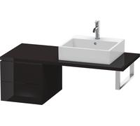 Duravit L-Cube Meuble bas pour console, 2 tiroirs, 420x400x547mm, LC583604040, Couleur: Laque noire brillante