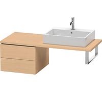 Duravit L-Cube Meuble bas pour console, 2 tiroirs, 520x400x547mm, LC583703030, Couleur: Décor chêne naturel
