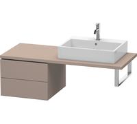 Duravit L-Cube Meuble bas pour console, 2 tiroirs, 520x400x547mm, LC583704343, Couleur: Décor basalte mat