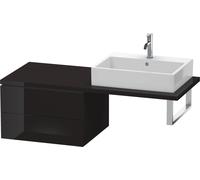 Duravit L-Cube Meuble bas pour console, 2 tiroirs, 620x400x547mm, LC583804040, Couleur: Laque noire brillante