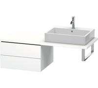 Duravit L-Cube Meuble bas pour console, 2 tiroirs, 620x400x547mm, LC583808484, Couleur: Blanc super mat Décor