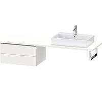Duravit L-Cube Meuble bas pour console, 2 tiroirs, 720x400x547mm, LC585908484, Couleur: Blanc super mat Décor