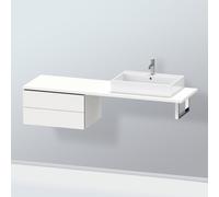 Duravit L-Cube Meuble bas pour console, 2 tiroirs, 720x400x547mm, LC585908484, Couleur: Blanc super mat Décor