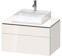 Duravit L-Cube Meuble sous-lavabo en console suspendu, avec plan de toilette en console, 2 tiroirs, 820x482x550mm, LC4880022220000
