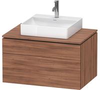 Duravit L-Cube Meuble sous-lavabo en console suspendu, avec plan de toilette en console, 2 tiroirs, 820x482x550mm, LC4880079790000