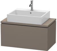 Duravit L-Cube Meuble sous-lavabo pour console, Compact, suspendu, 1 tiroir, 820x400x477mm, LC580209090, Couleur: Flanelle Vernis gris satiné mat soyeux