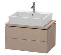 Duravit L-Cube Meuble sous-lavabo pour console, Compact, suspendu, 2 tiroirs, 720x400x477mm, LC580607575