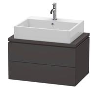 Duravit L-Cube Meuble sous-lavabo pour console, Compact, suspendu, 2 tiroirs, 720x400x477mm, LC580608080