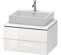 L-Cube Duravit vasque LC581608585 72 x 54,7 cm, blanc brillant, pour console, 2 tiroirs