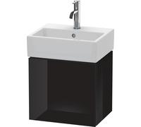 Duravit L-Cube Meuble sous-lavabo suspendu, 1 porte, charnière à droite, 434x400x341mm, LC6245R4040, Couleur: Laque noire brillante