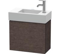 Duravit L-Cube Meuble sous-lavabo suspendu, 1 porte, charnière à droite, 480x400x240mm, LC6246R7272, Couleur: placage en chêne véritable brossé foncé