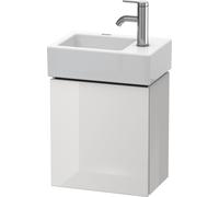 Duravit L-Cube Meuble sous-lavabo suspendu, 1 porte, charnière à gauche, 364x400x241mm, LC6293L2222, Couleur: Décor blanc brillant