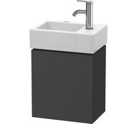 Duravit L-Cube Meuble sous-lavabo suspendu, 1 porte, charnière à gauche, 364x400x241mm, LC6293L4949, Couleur: Décor graphite mat
