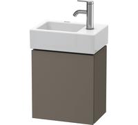 Duravit L-Cube Meuble sous-lavabo suspendu, 1 porte, charnière à gauche, 364x400x241mm, LC6293L9090, Couleur: Flanelle Vernis gris satiné mat soyeux