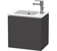 Duravit L-Cube Meuble sous-lavabo suspendu, 1 porte, charnière à gauche, 420x400x294mm, LC6272L8080, Couleur: Décor graphite super mat