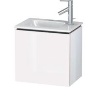 Duravit L-Cube Meuble sous-lavabo suspendu, 1 porte, charnière à gauche, 420x400x294mm, LC6272L8484, Couleur: Blanc super mat Décor