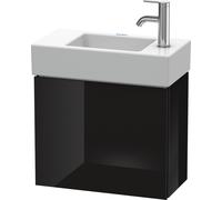 Duravit L-Cube Meuble sous-lavabo suspendu, 1 porte, charnière à gauche, 480x400x240mm, LC6246L4040, Couleur: Laque noire brillante