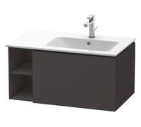 Duravit L-Cube meuble sous vasque LC619208080 82x48,1x40cm, 2000 coulissant, vasque à droite, graphite super mat