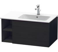 Duravit L-Cube Meuble sous-lavabo suspendu, 1 tiroir, étagère sur le côté, vasque à droite, 820x400x481mm, LC619201616, Couleur: Décor chêne noir