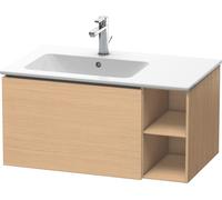 Duravit Meuble sous-lavabo L-Cube LC619103030, suspendu, 1 tiroir, étagère latérale, vasque à gauche