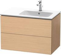 Duravit L-Cube meuble sous vasque LC629203030 82x48,1x55cm, 2 tiroirs, vasque à droite, chêne naturel
