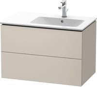 Duravit L-Cube Meuble sous-lavabo suspendu, 2 tiroirs, vasque à droite, 820x550x481mm, LC629208383, Couleur: Décor taupe super mat