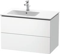 Duravit L-Cube Meuble sous-lavabo suspendu, 2 tiroirs, vasque à gauche, 820x550x481mm, LC629108484, Couleur: Blanc super mat Décor
