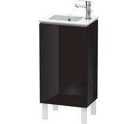 Duravit L-Cube Meuble sous-lavabo vertical, 1 porte, charnière à gauche, 420x704x294mm, LC6273L4040, Couleur: Laque noire brillante