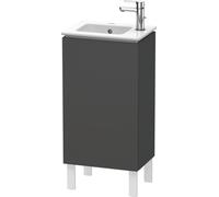 Duravit L-Cube Meuble sous-lavabo vertical, 1 porte, charnière à gauche, 420x704x294mm, LC6273L4949, Couleur: Décor graphite mat