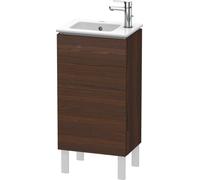 Duravit L-Cube Meuble sous-lavabo vertical, 1 porte, charnière à gauche, 420x704x294mm, LC6273L6969, Couleur: Noyer brossé Placage bois véritable