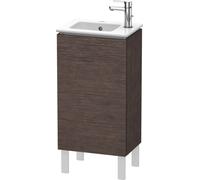 Duravit L-Cube Meuble sous-lavabo vertical, 1 porte, charnière à gauche, 420x704x294mm, LC6273L7272, Couleur: placage en chêne véritable brossé foncé