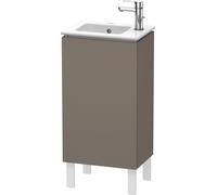 Duravit L-Cube Meuble sous-lavabo vertical, 1 porte, charnière à gauche, 420x704x294mm, LC6273L9090, Couleur: Flanelle Vernis gris satiné mat soyeux