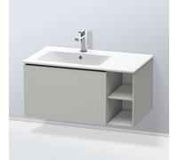 Duravit Meuble sous-lavabo suspendu L-Cube LC619100707 1 tiroir, vasque à gauche, gris béton