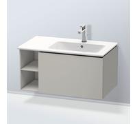 Duravit Meuble sous-lavabo L-Cube LC619200707, 1 tiroir, étagère côté, vasque à droite, gris béton
