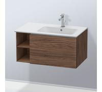 Duravit Meuble sous-lavabo L-Cube LC619202121 – 1 tiroir, étagère sur le côté, vasque à droite