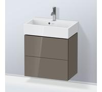 Duravit L-Cube meuble sous-lavabo LC621908989 58,4x39,1x54,4cm, 2 tiroirs, mural, gris flanelle brillant